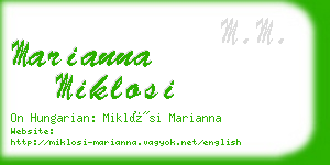 marianna miklosi business card